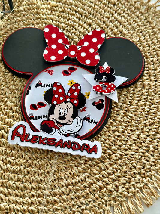 Minnie Mouse cake topper