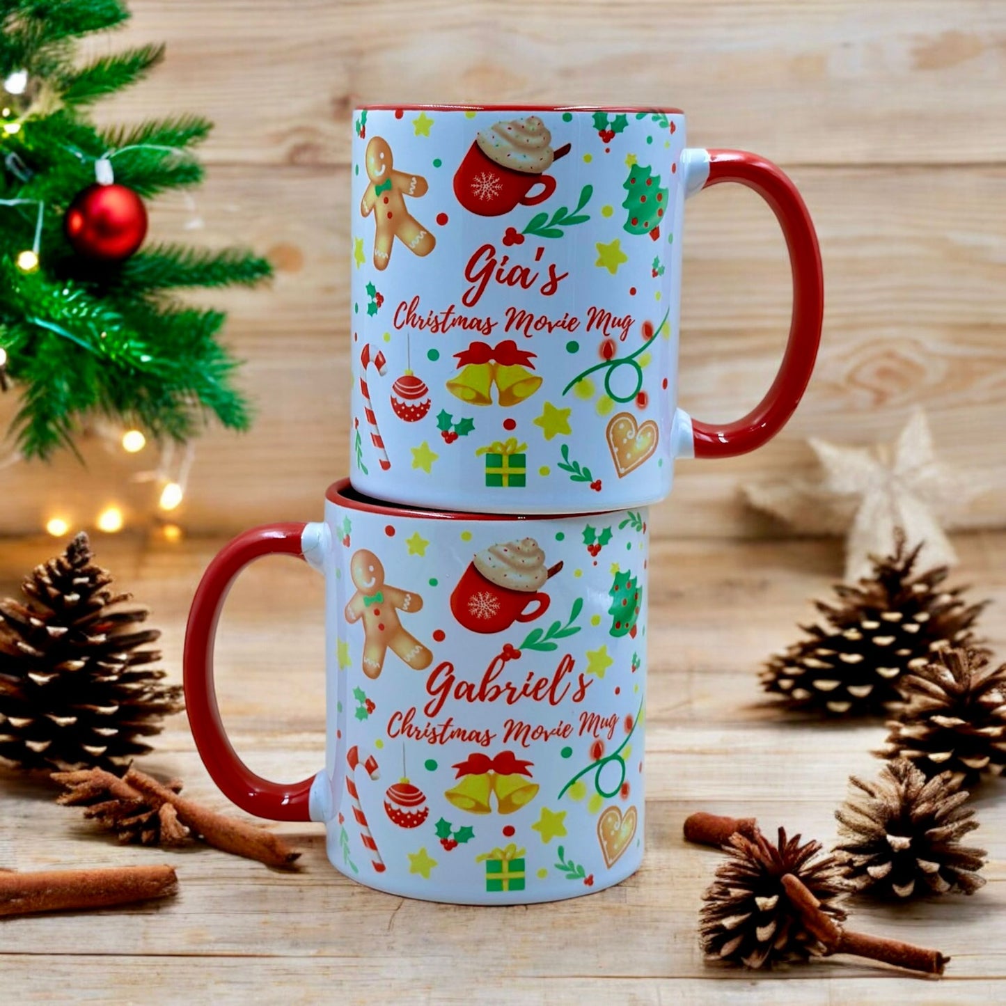 Personalized Christmas Movie Mug – Custom Name Holiday Hot Cocoa Mug