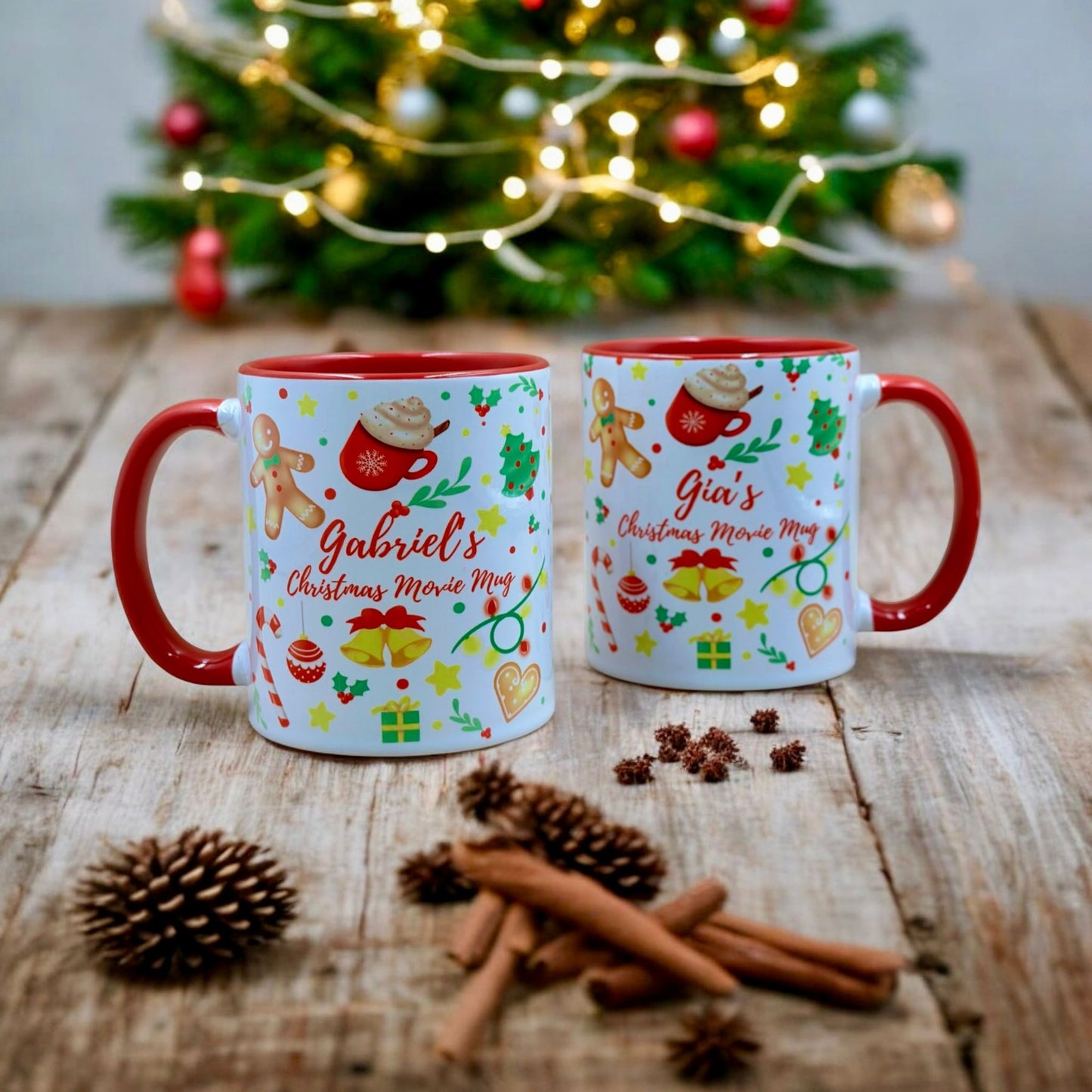 Personalized Christmas Movie Mug – Custom Name Holiday Hot Cocoa Mug